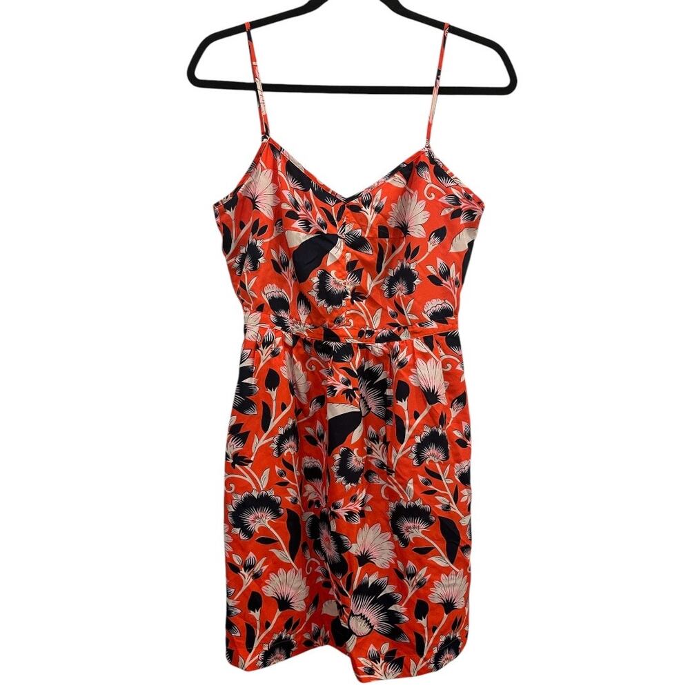 J. Crew Floral Coral Sundress Size 6